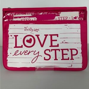 Thirty-One Pink 'Love Every Step' File Organizer
